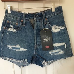 Levi’s High Rise Denim Shorts